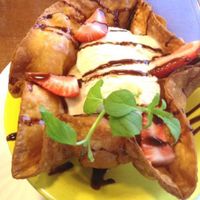 Vegan Deep Fried Ice Cream at Tacos Cancun in Costa Mesa