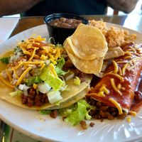 Number 3! With Vegan Chorizo and Vegan Beef. at Tacos Cancun in Costa Mesa