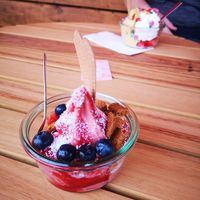 Johannisbeereis mit Blaubeeren at Elli Pirelli in Hildesheim