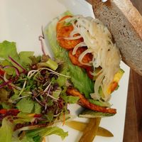 Veggie Sandwich with Smoked Tempeh 😋💯 at Backyard Coffee in Phnom Penh