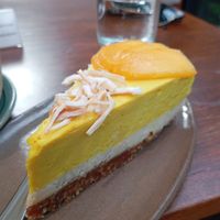 Mango cheesecake at Backyard Coffee in Phnom Penh