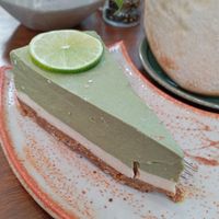 Lime cheesecake at Backyard Coffee in Phnom Penh