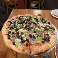Vegetarian pizza sub vegan cheese  at Giovanni's Restaurant and Bar in Mammoth Lakes