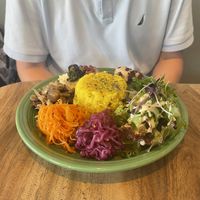 Falafel rice plate  at Blue Point Falafel & Coffee in Yomitan