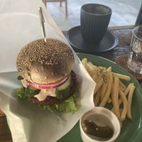 Falafelpaddy-Burger  at Blue Point Falafel & Coffee in Yomitan