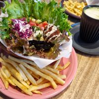 Pita falafel at Blue Point Falafel & Coffee in Yomitan