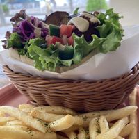 Felafel sandwich  at Blue Point Falafel & Coffee in Yomitan