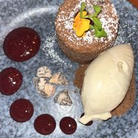 Lava cake with rosemary & porcini "ice cream" 💋   at Third Kingdom in New York City