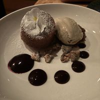 The dessert was very good. Rosemary ice cream was overpowering on its own but combined well with the cake.   at Third Kingdom in New York City