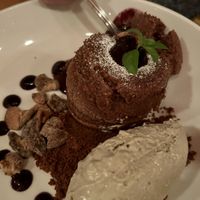 Lava cake with candied shiitake   at Third Kingdom in New York City