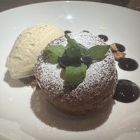 Lava cake and porcini ice cream   at Third Kingdom in New York City
