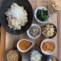 Korean set meal  at W Holistic Cafe in Osaka