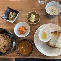 Curry plate   at W Holistic Cafe in Osaka