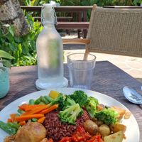 Created my own vegan plate at Warung Local in Pecatu