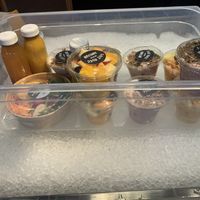 Juices and yogurts  at Tibits Take Away Pop-Up in Lausanne