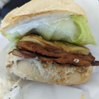 Not chicken burger at Dobro Top Vegan   in Dubai