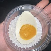 Boiled “egg"  at Dobro Top Vegan   in Dubai