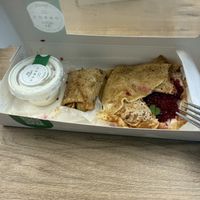 Vegan caviar crepes   at Dobro Top Vegan   in Dubai