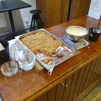 Dessert table at Ravintola Lohtu in Helsinki