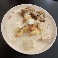 Tofu soup (kalaton keitto)  at Ravintola Lohtu in Helsinki