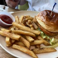 Burger and fries at Next Level Veggie Grill - University Village in Seattle