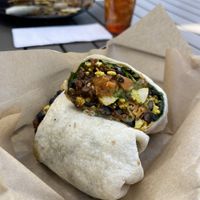 Vegan breakfast burrito  at Cool River in Buena Vista