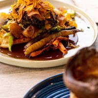 Amazing vegan roasts at Grain Barge in Bristol