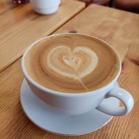 Cappuccino with oatmilk. at Leonardos Kafferosteri in Stockholm