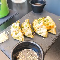 Vegetable gyozas. at Don Neko Sushi in Mallorca