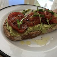 Avocado and tomato on toast   at Franca in Montevideo