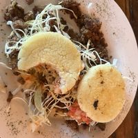 Vegan arepas with impossible beef at Tinker Latin Restaurant in Gainesville