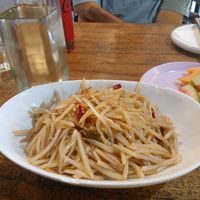 Sweet and sour potato at Dumpling Land in Wallsend