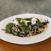 Vegan Korean Style Pasta with Seaweed at Obuthan in Busan
