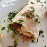 Tortilla with breaded tofu- it was super delicious 😋 at KRZAKI Vege Street Food in Plock