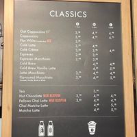Oat cappuccino on menu   at Coffee Fellows - Altstadt Steingasse in Heidelberg