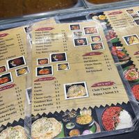 Menu card with prices   at Maya Indian Veggie Delight in Central Singapore
