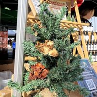 Mushroom Christmas tree   at BYO Long Beach - Farmers Market in Long Beach