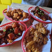 Hot mango, Jamaican jerk, Korean, peanut soy at Dukes in Edinburgh