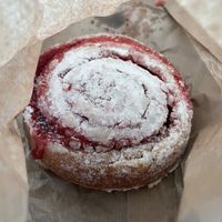 Raspberry roll  at GK Bakarí in Selfoss
