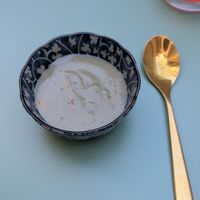 Dessert (pudding matcha) at Wabi Sabi in Liege