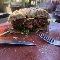 Side view of the bagel  at Estrella Rhodes in Rhodes