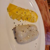Vegan mango sticky rice dessert option at Sushi Thai in Hermitage