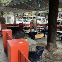 Outdoor seating  at Wannawai in Frankfurt