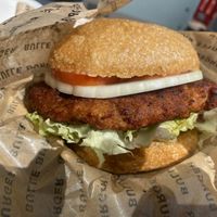 Farm-to-table burger (vegan). Look at that bun!  at Bulle Burger in Dusseldorf