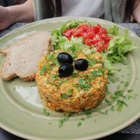 Tofu "à bràs" at Vegood in Vila Real De Santo Antonio