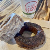 Delicious vegan donuts and oat milk lattes   at The Café HOT in Burlington