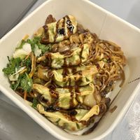Vegetable gyoza yakisoba  at Wasabi - Victoria Station in London