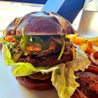 The Carne Asada burger at Buddha Belly Burger in Sacramento