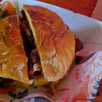 Kimchi burger at Herbivorous Spark   in York