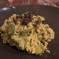 Risotto with zucchini and truffles  at Napoleone  in Florence